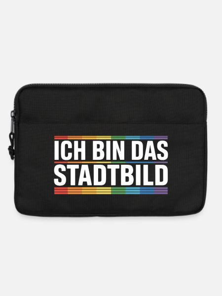 Problem im Stadtbild Lustige Politik Bundeskanzler - Laptoptasche 13" - Schwarz
