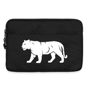 Tiger Walking Stripe Wilderness Vector - Laptop bag 13" - black - Front