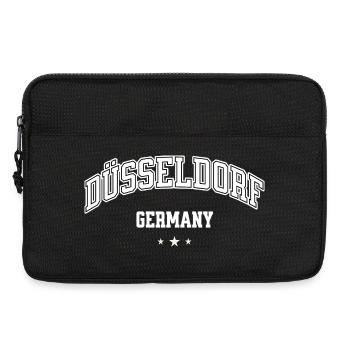 Düsseldorf, Allemagne, Ville, Collège rétro - Sacoche pour ordinateur portable 13 pouces - noir - Devant