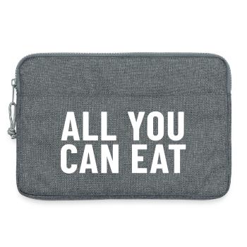 All You Can Eat - Laptop bag 13" - heather grey - Front