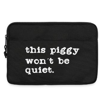 Ce cochon devient bruyant - Sacoche pour ordinateur portable 13 pouces - noir - Devant