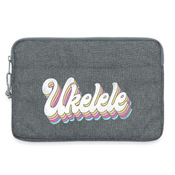 Hawaiian Ukulele Uke Retro Vintage - Laptop bag 13" - heather grey - Front