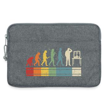 Évolution de l’impression 3D – Vintage Maker Design - Sacoche pour ordinateur portable 13 pouces - gris chiné - Devant