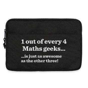 1 out of every 4 math's geeks is just as awesome - Laptop bag 13" - black - Front