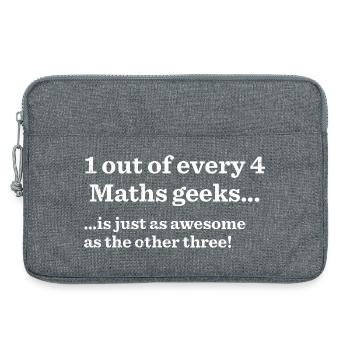 1 out of every 4 math's geeks is just as awesome - Laptop bag 13" - heather grey - Front