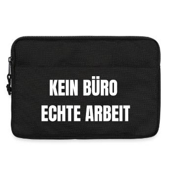 Pas de travail réel de bureau | Chemise Artisanale - Sacoche pour ordinateur portable 13 pouces - noir - Devant