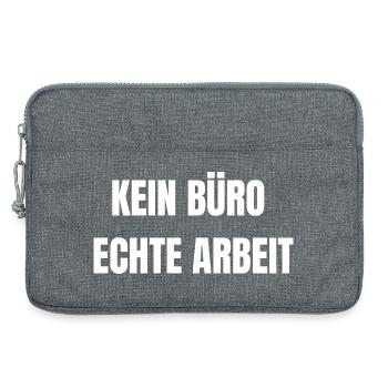 Pas de travail réel de bureau | Chemise Artisanale - Sacoche pour ordinateur portable 13 pouces - gris chiné - Devant