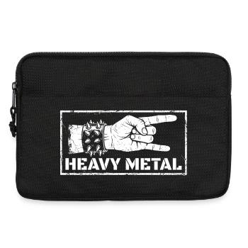 MetalhandHeavy Metal Rock Hand – Distressed Design - Laptop bag 13" - black - Front
