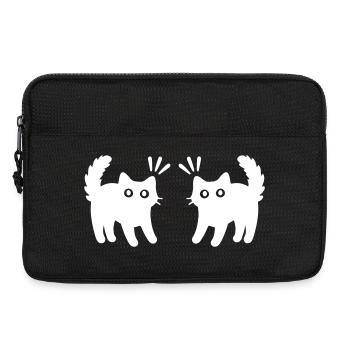 Cats Couple - Laptop bag 13" - black - Front