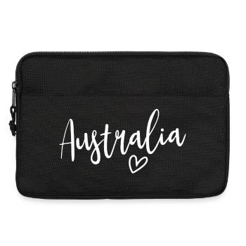 Australien Herz Frauenliebe Australien - Laptoptasche 13" - Schwarz - Vorne