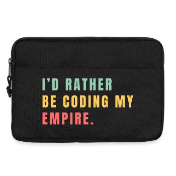 Ich würde lieber mein Imperium programmieren - Laptoptasche 13" - Schwarz - Vorne