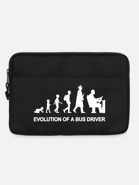 Evolution Of A Bus Driver - Laptoptasche 13" - Schwarz