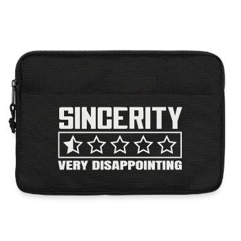 Sincerity 1 Stern Bewertung Sarkasmus Design - Laptoptasche 13" - Schwarz - Vorne
