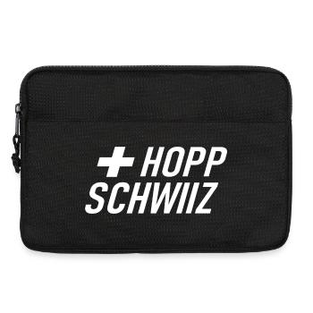 Hopp Schwiiz - Schweiz - Switzerland - Grüezi - Laptop bag 13" - black - Front