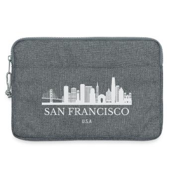 San Francisco Skyline, San Francisco USA - Laptop bag 13" - heather grey - Front