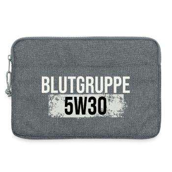 Mechanic Mechanic Workshop Blood Type - Laptop bag 13" - heather grey - Front