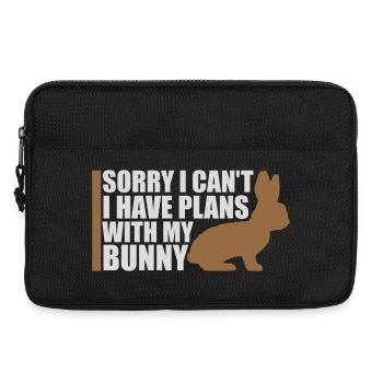 Sorry I Can't I Have Plans With My Bunny Hase Logo - Laptoptasche 13" - Schwarz - Vorne