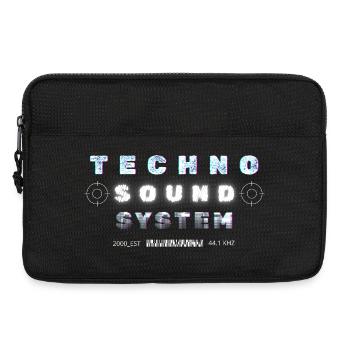 Techno Underground Club Logo - Laptoptasche 13" - Schwarz - Vorne