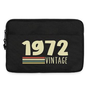 1972-Anniversaire-1972-retro-1972 - Sacoche pour ordinateur portable 13 pouces - noir - Devant