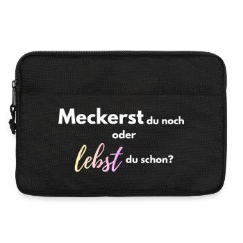 Meckerst_du_noch_oder_lebst_du_schon_-4- - Laptoptasche 13" - Schwarz - Vorne