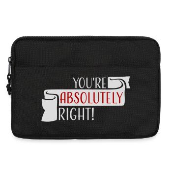 You're Absolutely Right Funny Sarcastic AI Logo - Laptop bag 13" - black - Front