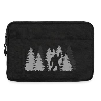 Rocher de Bigfoot sur la forêt de yétis du signe Sasquatch - Sacoche pour ordinateur portable 13 pouces - noir - Devant