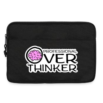 Professional Overthinker Lustig Grübeln Angst Logo - Laptoptasche 13" - Schwarz - Vorne