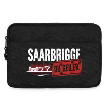 Saarbrigge Du Geiler Saarland Spruch - Laptoptasche 13" - Schwarz - Vorne