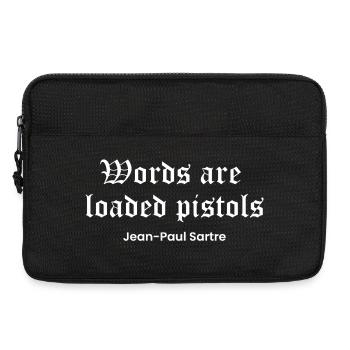 Sartre Quote on words - Laptop bag 13" - black - Front