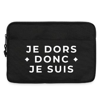 I Sleep Therefore I Am - Sleep Humor - Laptop bag 13" - black - Front