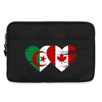 Algerien_Kanada_Flagge_Herz_used - Laptoptasche 13" - Schwarz - Vorne