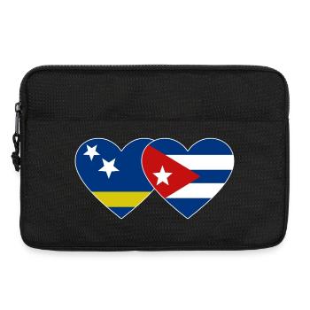 Curacao Kuba Flagge Herz - Laptoptasche 13" - Schwarz - Vorne