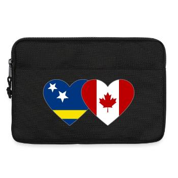 Curacao Kanada Flagge Herz - Laptoptasche 13" - Schwarz - Vorne
