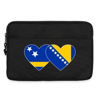 Curaçao_Bosnien_Flagge_Herz - Laptop bag 13" - black - Front
