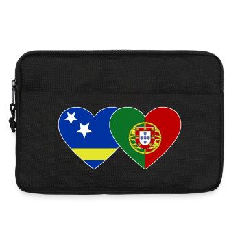 Curaçao_Portugal_Flagge_Herz - Laptop bag 13" - black - Front