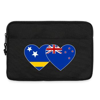 Curacao_Neuseeland_Flagge_Herz - Laptop bag 13" - black - Front