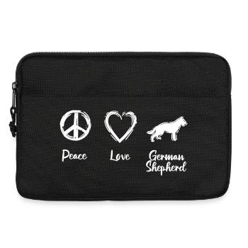 Peace Love German Shepherd - Laptoptasche 13" - Schwarz - Vorne