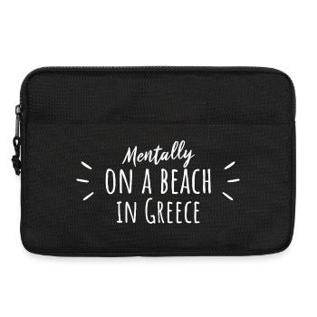 Geistig am Strand in Griechenland - Laptoptasche 13" - Schwarz - Vorne