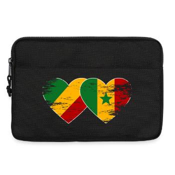 Congo Senegal flag used - Laptop bag 13" - black - Front
