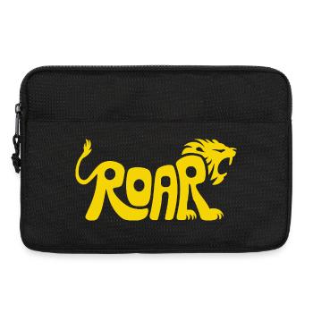Design des lettres Lion Roar - Sacoche pour ordinateur portable 13 pouces - noir - Devant