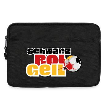 Fußball Motiv für die WM - Laptoptasche 13" - Schwarz - Vorne