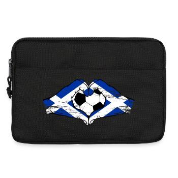 Schottland Flagge Hände Herzform used - Laptoptasche 13" - Schwarz - Vorne