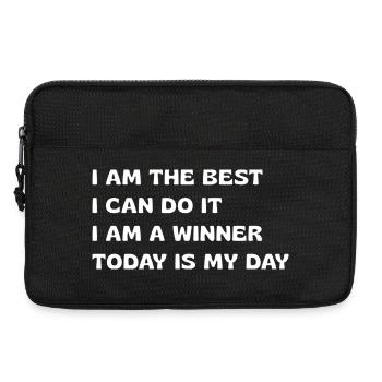 Affirmations puissantes - Sacoche pour ordinateur portable 13 pouces - noir - Devant