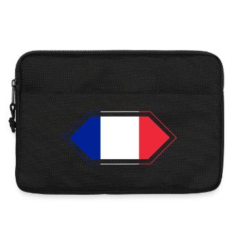 Losange du drapeau français - Sacoche pour ordinateur portable 13 pouces - noir - Devant
