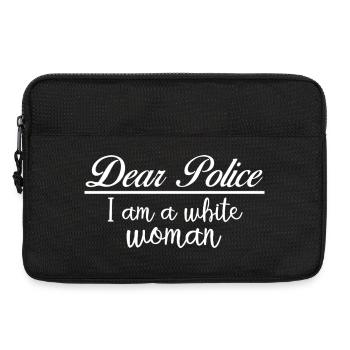 Liebe Polizei, ich bin eine weiße Frau, sarkastischer Karen-Witz - Laptoptasche 13" - Schwarz - Vorne