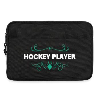 Conception des ornements pour joueurs de hockey sur glace - Sacoche pour ordinateur portable 13 pouces - noir - Devant