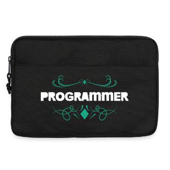 Programmierer Ornament Schrift - Laptoptasche 13" - Schwarz - Vorne
