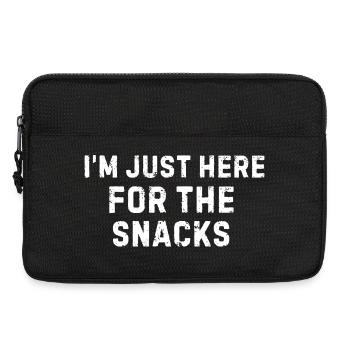 I'm Just Here for the Snacks Funny - Laptop bag 13" - black - Front