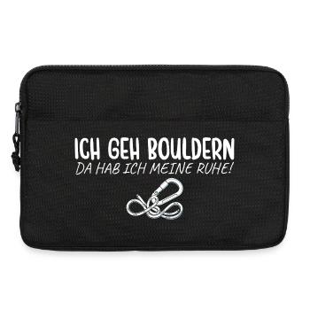 Bouldern Da hab ich meine Ruhe Klettern - Laptoptasche 13" - Schwarz - Vorne