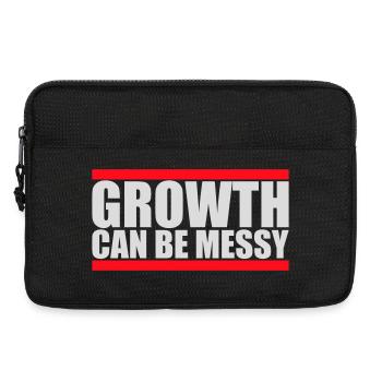 Growth Can Be Messy Persönlich Wachstum Zitat Logo - Laptoptasche 13" - Schwarz - Vorne